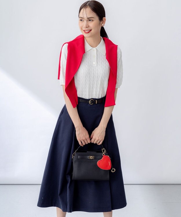 組曲 L チノライク スカート ネイビー系