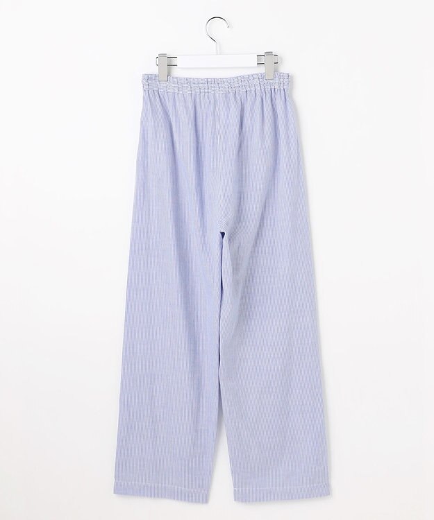 自由区 【WEB限定】オーガニックコットンパジャマ ブルーストライプ×イエロー