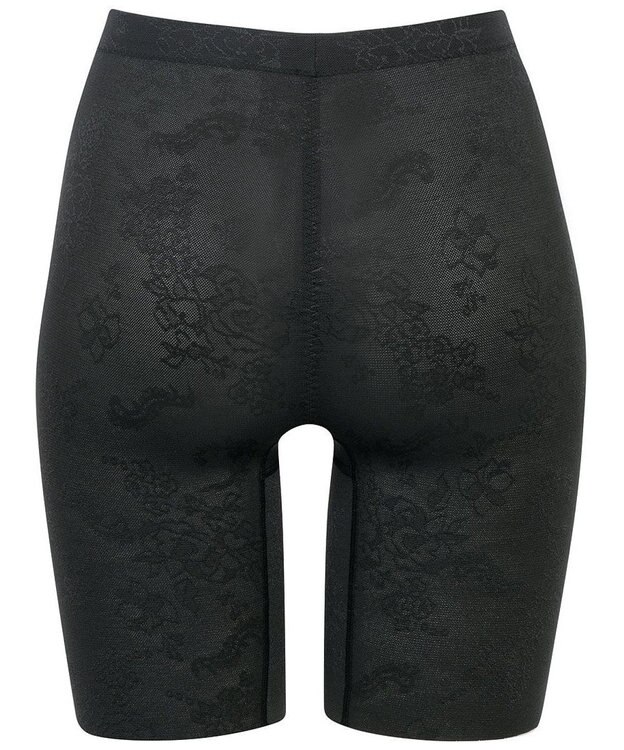 WACOAL ガードル ロング丈 【EverChic】 綿混メッシュ生地(本体) 通気性(本体) ほどよくおなか押さえ フリーカッティング仕様(裾) レディース GRC430 /ワコール ブラック