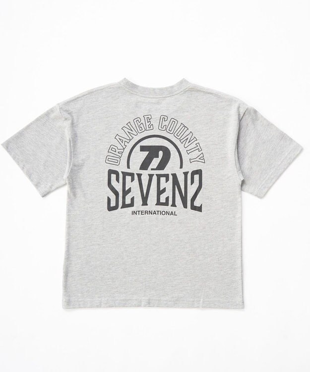 OP／FILA 【SEVEN2】バックプリントデザイン半袖Tシャツ 杢グレー