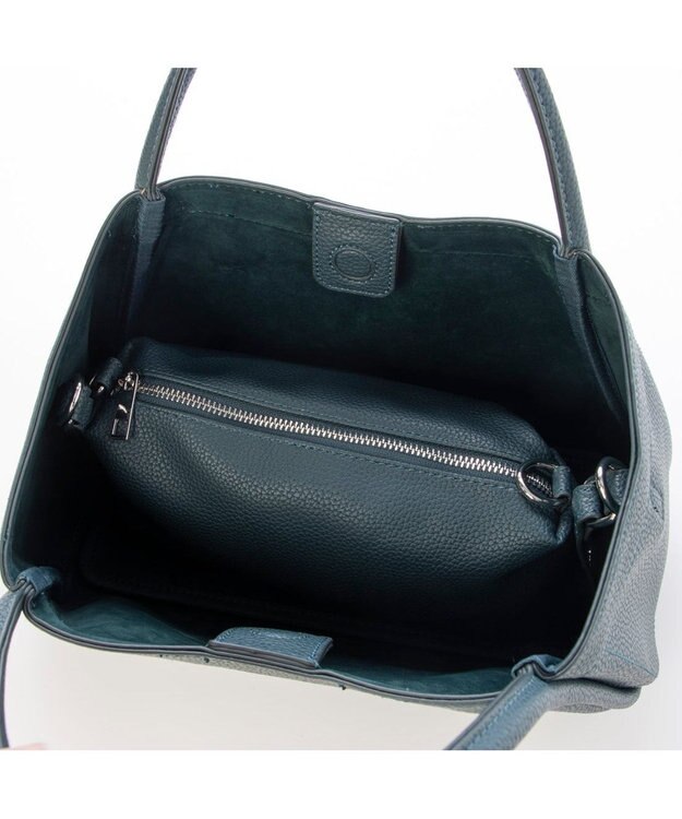 UNBILLION カシュカシュ cachechche / 通しハンドルシュリンク横長トート ブルー