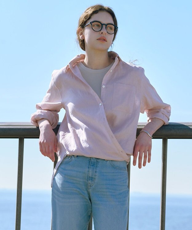 J.PRESS LADIES 【WEB限定カラーあり・2way】リネン シャツ ブラウス