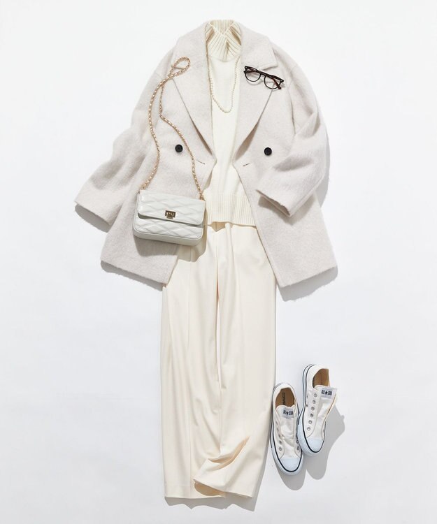 23区 【Oggi10月号掲載】キルティング ショルダーバッグ アイボリー系