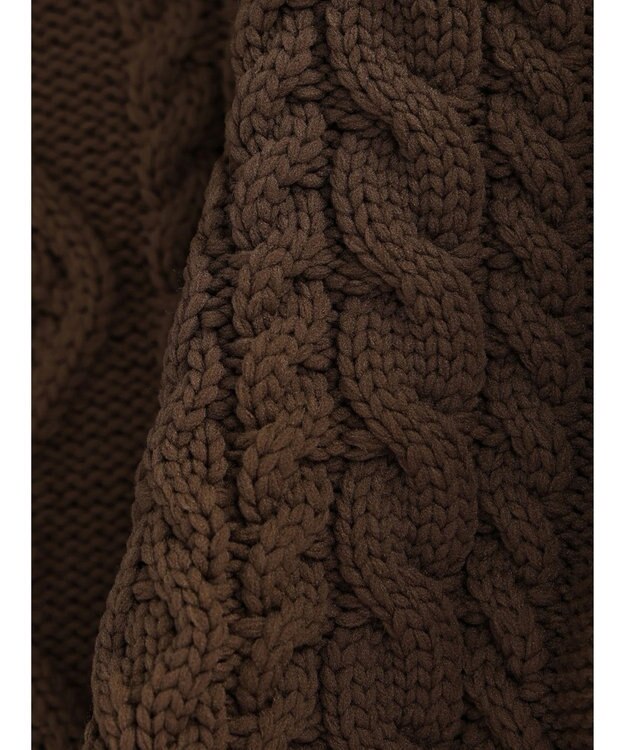 CRAFT STANDARD BOUTIQUE リサイクルポリエステルケーブルカーディガン Brown