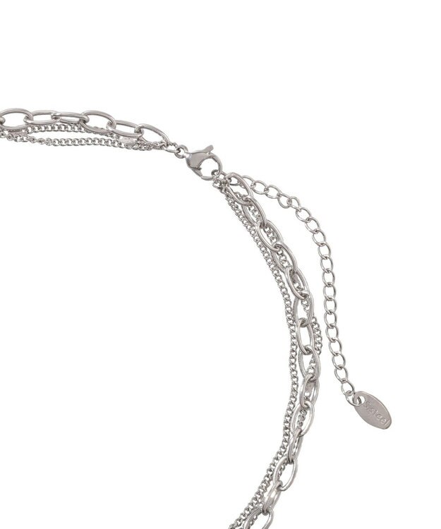 earth music&ecology 【ステンレス】コインモチーフ３連ネックレス Silver