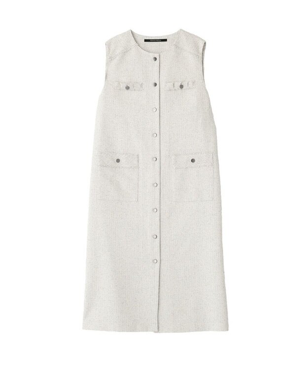 YECCA VECCA ツイードジレジャンスカ Ivory