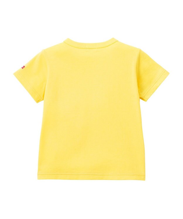 MIKI HOUSE HOT BISCUITS ストライプ柄 ジャンパースカート＆ワンポイント半袖Tシャツギフトセット【BOX付き】 黄