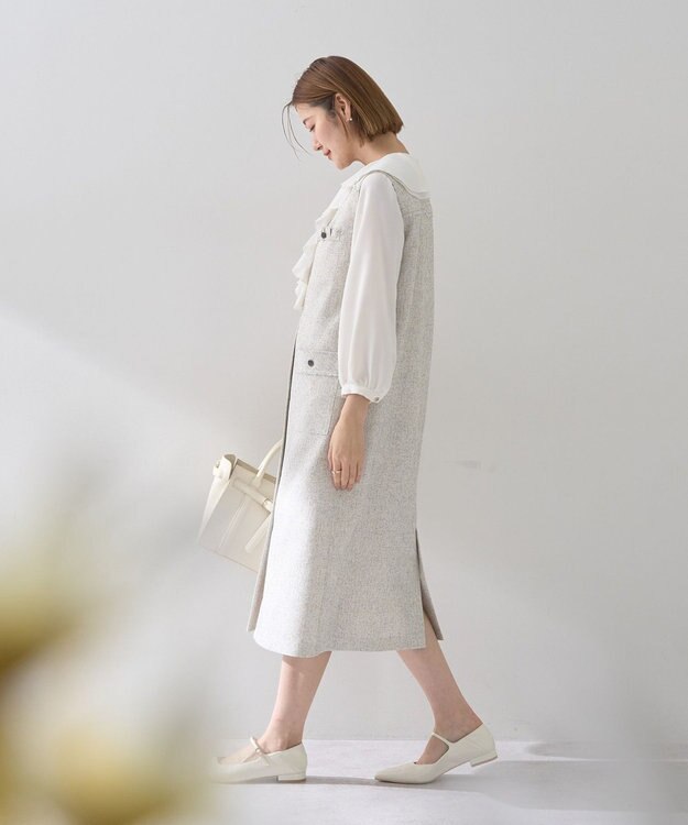 YECCA VECCA ツイードジレジャンスカ Ivory