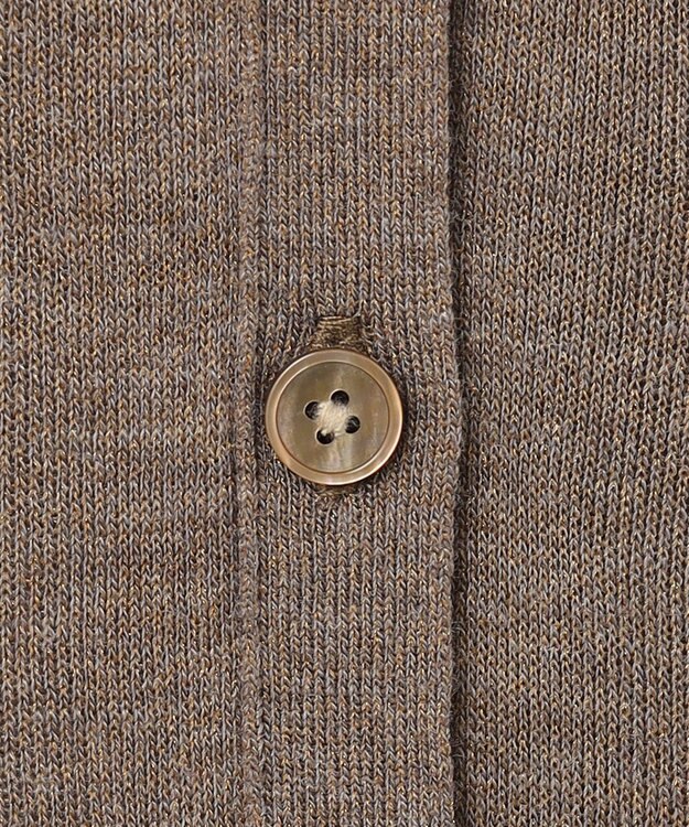 23区 【前後着用可能/洗える】シャイニーシアー 5分袖 カーディガン ブラウン系