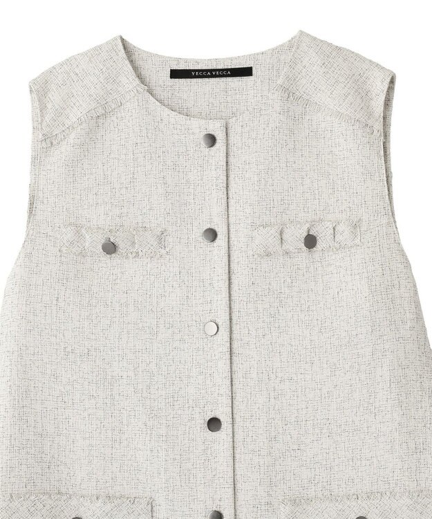 YECCA VECCA ツイードジレジャンスカ Ivory