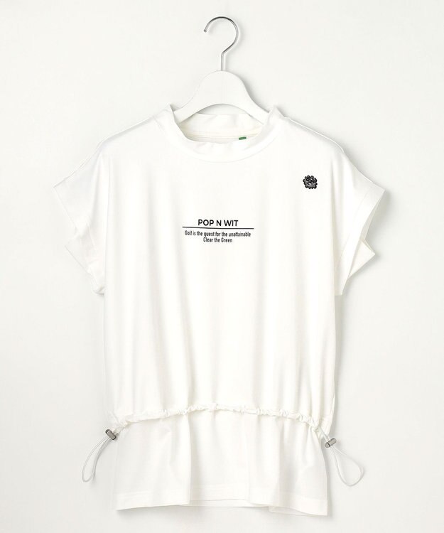 PW CIRCULUS 【UVカット / 吸水速乾 / 伸縮性抜群】【WOMEN】ウエスト切り替えモック T ホワイト系