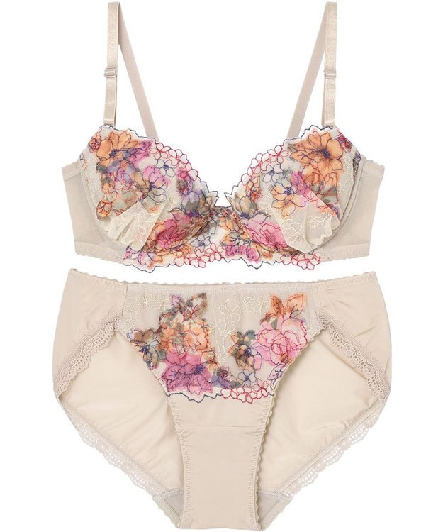 Wing WEB限定　ブラ＆ショーツセット　快適なつけごこち　はきこみ丈あさめ　ウイング／ワコール　CB3712 ブラウン