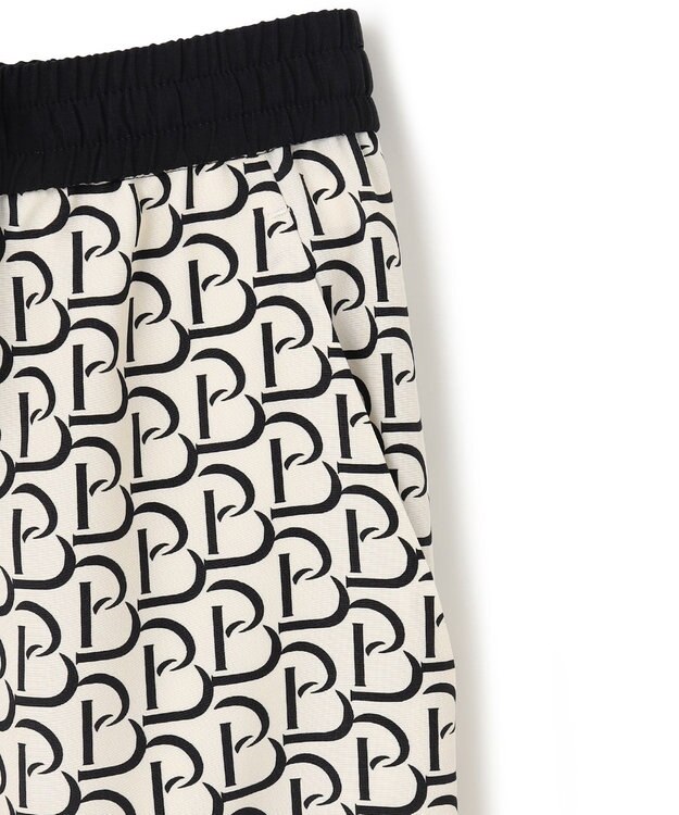 BEIGE， 【S-size】MONT THABOR / ロゴパンツ Ecru×Black