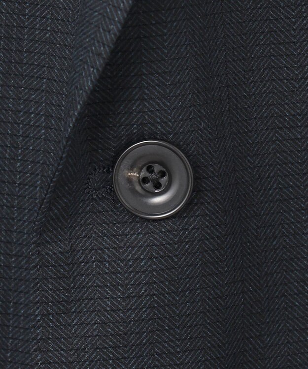 GOTAIRIKU 圧倒的清涼感・８つの夏機能【接触冷感/通気性/軽量/撥水…等】クールドッツ セットアップジャケット_ヘリンボーンプリント（25年モデル） ネイビー_ヘリンボーン柄