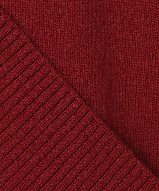 23区 【前後着用可能】コットンカシミヤ ニット ダークレッド