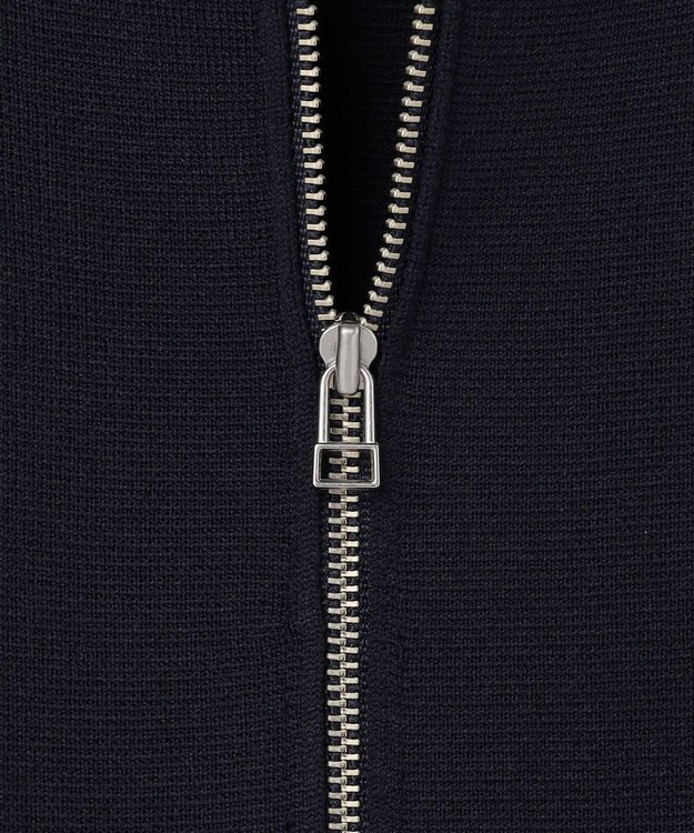 UNFILO BEAUTY FORM KNIT ZIPジレ ネイビー