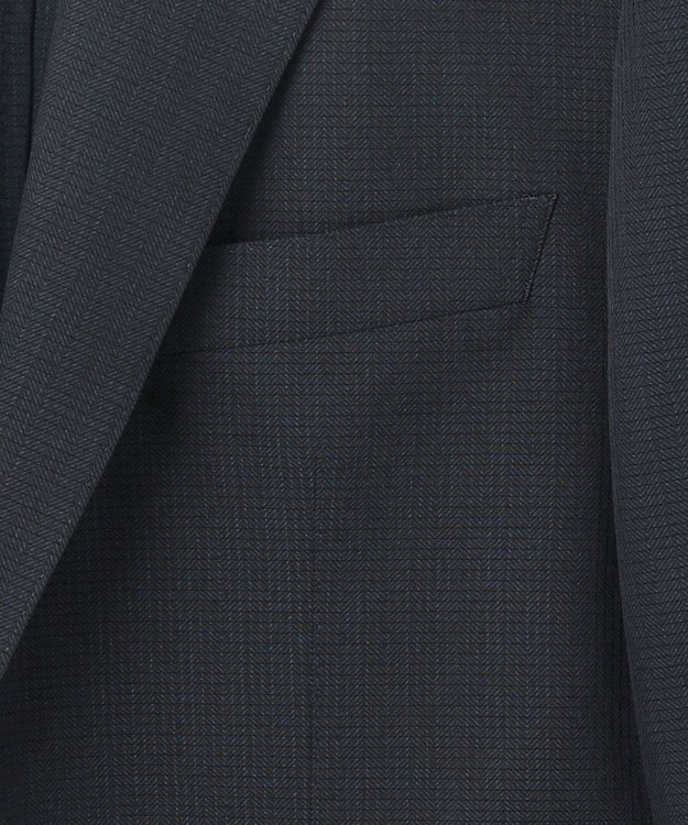 GOTAIRIKU 圧倒的清涼感・８つの夏機能【接触冷感/通気性/軽量/撥水…等】クールドッツ セットアップジャケット_ヘリンボーンプリント（25年モデル） ネイビー_ヘリンボーン柄