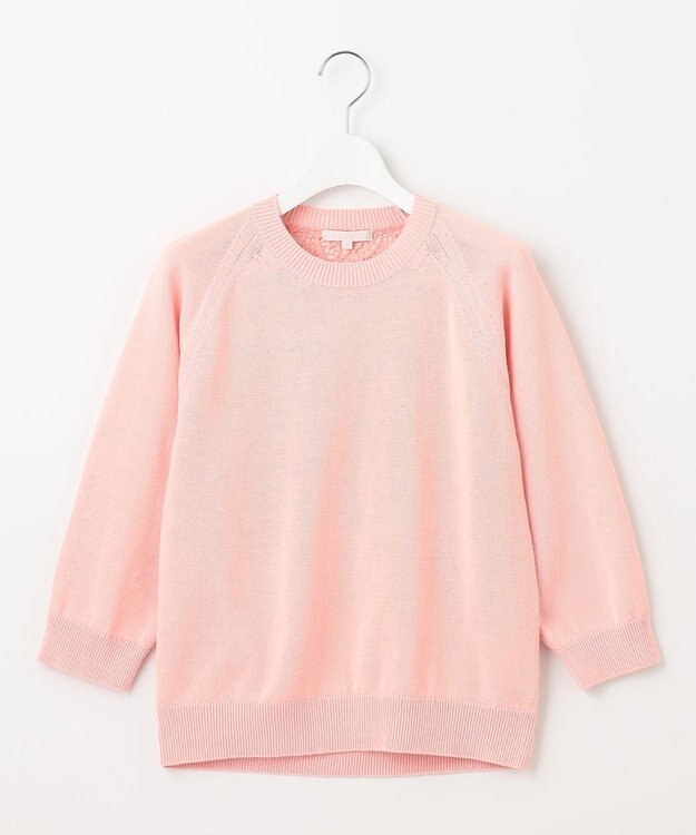 自由区 S 【洗える】レースコンビニット プルオーバー ライトピンク