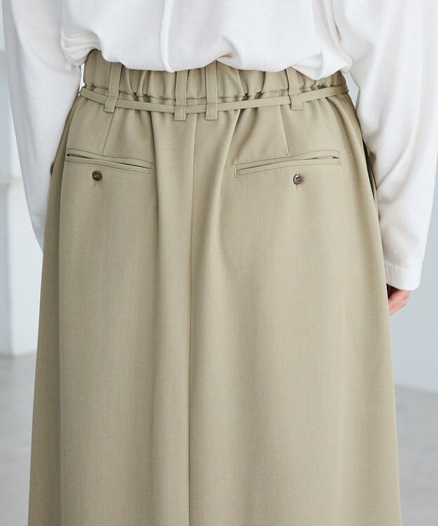 CRAFT STANDARD BOUTIQUE フロントタックロングスカート Light Khaki