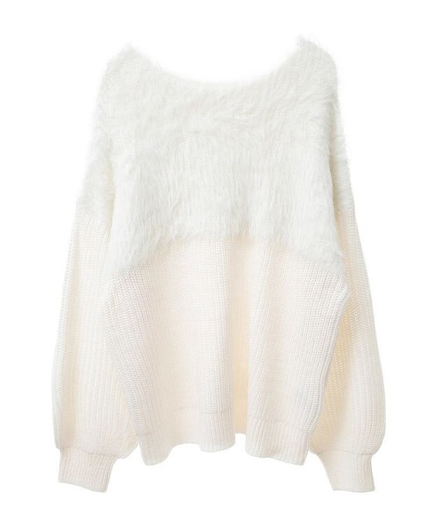 Green Parks ・Ｐｅｔｉｔ　Ｆｌｅｕｒ　シャギーキリカエニット Off White