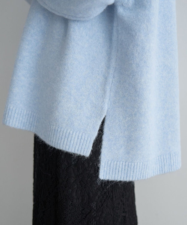 YECCA VECCA Vネックルーズニット Sax