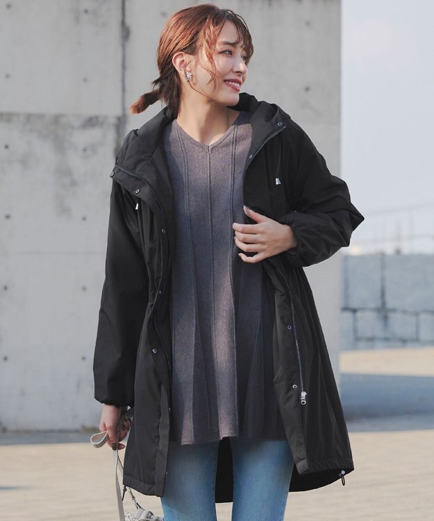 Tiaclasse 【安田美沙子さん着用・新色追加】ウォーマル中綿フーデッドコート ブラック