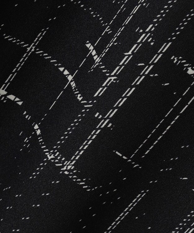 23区 【洗える】モノクロトーンプリント ワンピース ブラック系