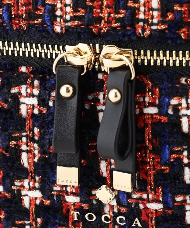 TOCCA 【ヨンアさんコラボ】PILA VANITY BAG ヴァニティ バッグ レッドツイード系