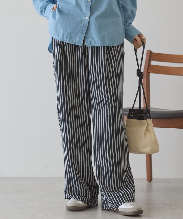 AMERICAN HOLIC 【先行予約】【イージーケア】アソート柄パンツ Navy