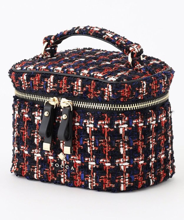 TOCCA 【ヨンアさんコラボ】PILA VANITY BAG ヴァニティ バッグ レッドツイード系