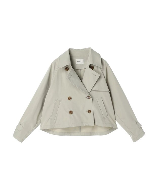 earth music&ecology ショートトレンチコート Light Khaki