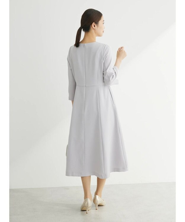 Green Parks ｅｆ－ｄｅ　フィット＆フレアワンピース Gray Beige