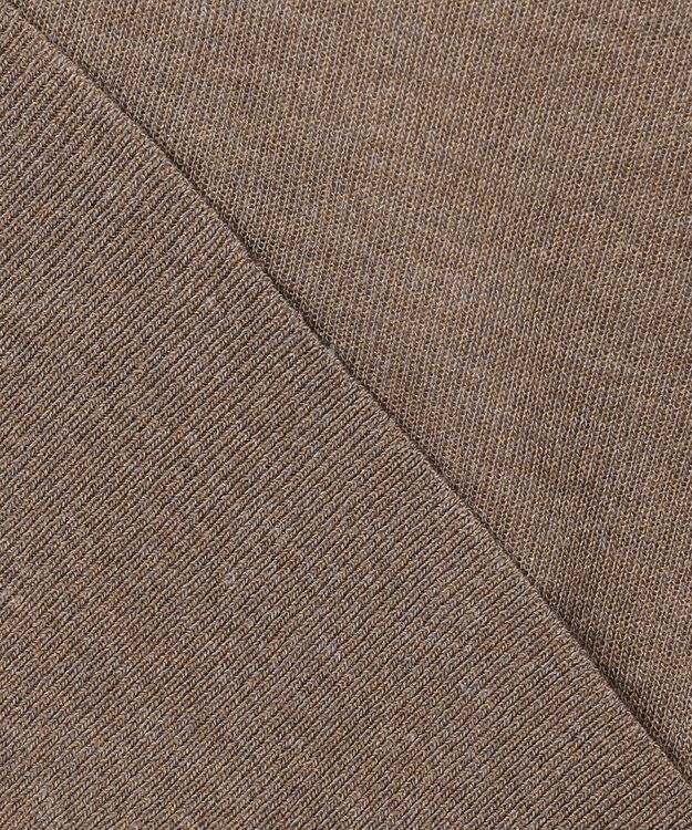 23区 【前後着用可能/洗える】シャイニーシアー 5分袖 カーディガン ブラウン系