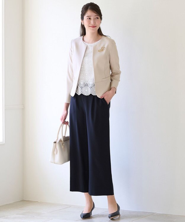 ANY SIS 【洗える】ドビーライト ジャケット ベージュ