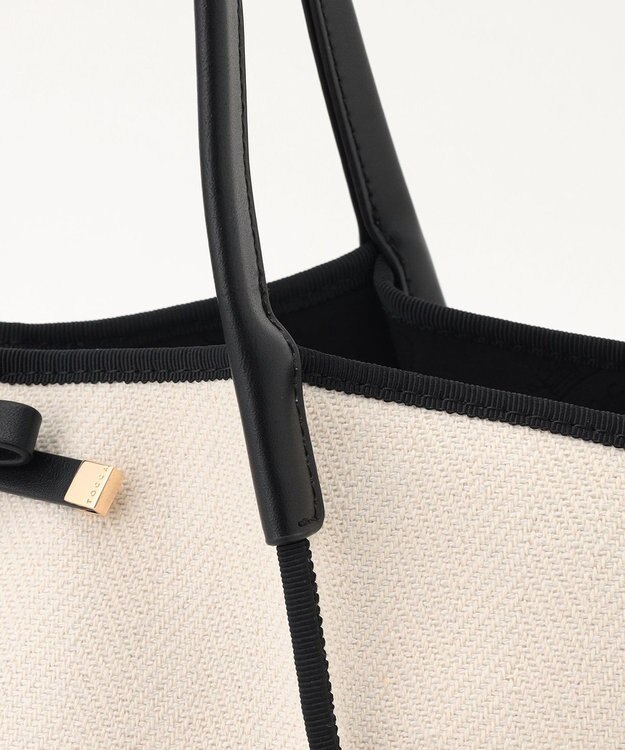 TOCCA 【A4サイズ対応】TRIM RIBBON CANVASTOTE トートバッグ ブラック系