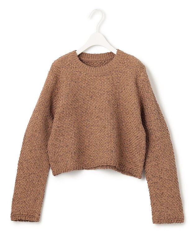 ICB 【洗える】スエードテープヤーン プルオーバー アンバーベージュ系