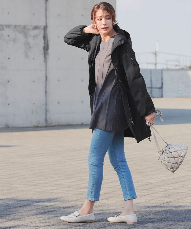 Tiaclasse 【安田美沙子さん着用・新色追加】ウォーマル中綿フーデッドコート ブラック