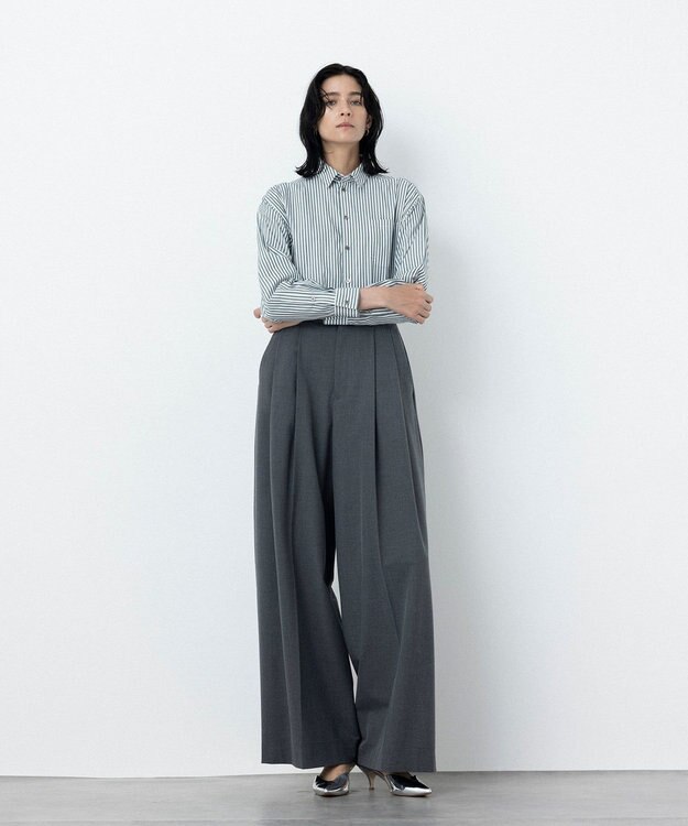 NAVE シャーティング グリーンストライプ