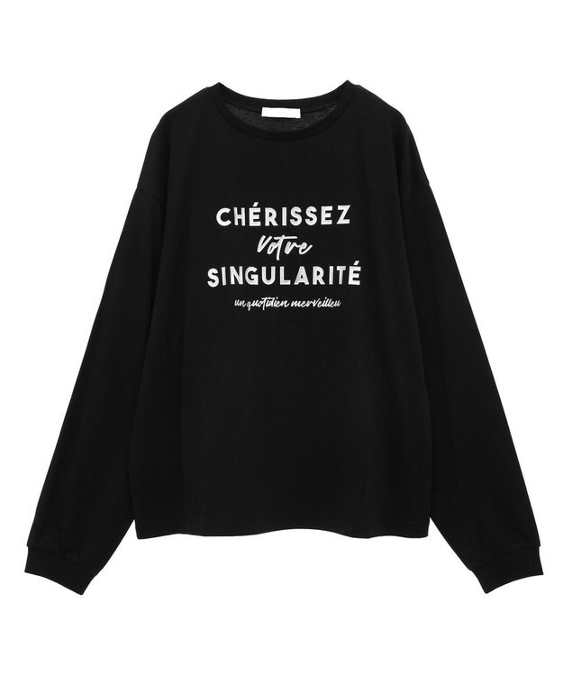 Green Parks 箔プリント長袖ロンＴＥＥ Black