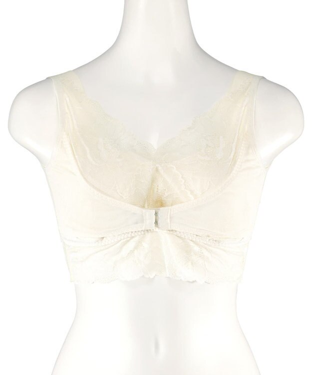 San-ai Resort（三愛水着楽園） 毎日らくちん 楽しくバストケアもちもちナイトブラ【ナイト＆ディブラ】フロントホックあり 【northerly】 ホワイト