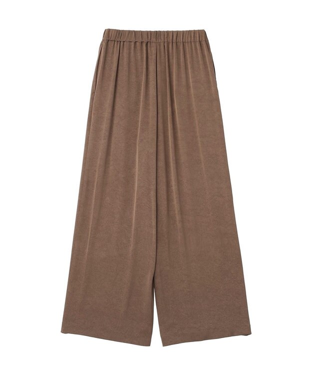YECCA VECCA ヴィンテージサテンストレートパンツ Brown