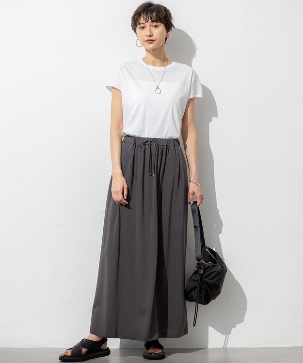 23区 S 【汗じみ防止/速乾性】フレンチスリーブ  IT Tシャツ ホワイト系