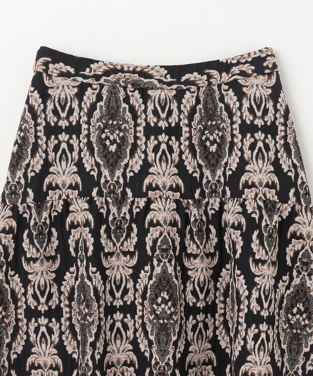 GRACE CONTINENTAL オーナメントジャガードスカート ブラック