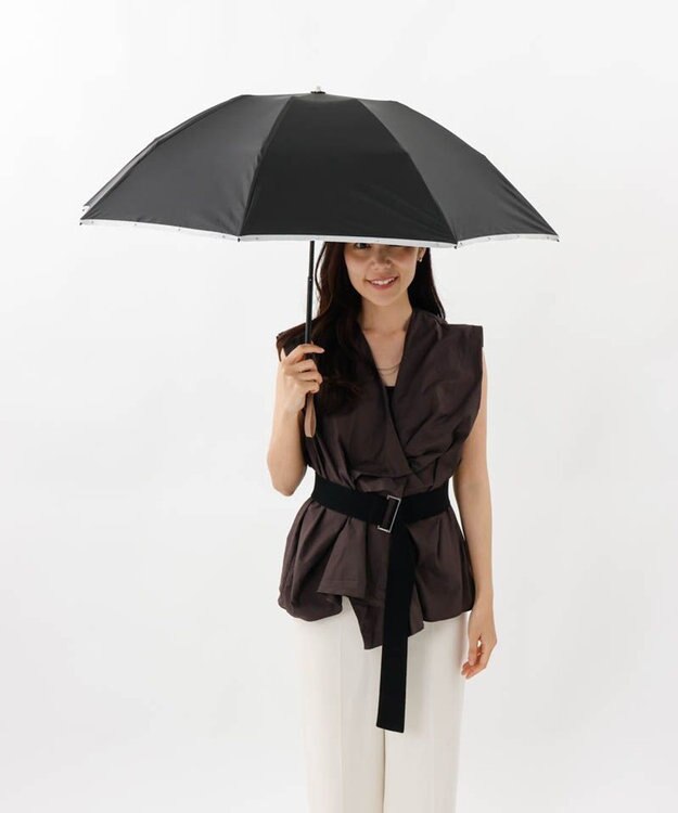 AURORA 【 BLAO（ブラオ）】サマーシールド スタッズ晴雨兼用傘(折りたたみ傘) ブラック