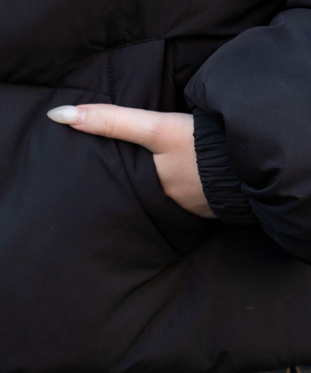 WEGO 3WAYファーフードパファーブルゾン ブラック