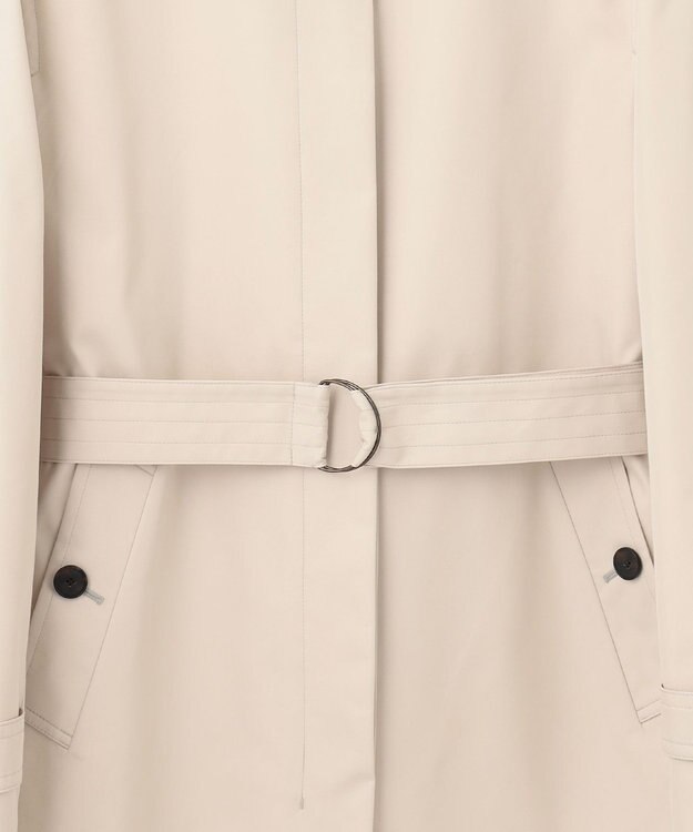 23区 コットンポリエステルギャバジン ステンカラーコート ベージュ系