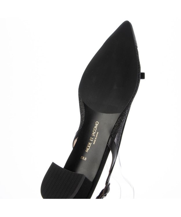 MODE ET JACOMO <MODE ET JACOMO>リボンモチーフチュールバックベルト ブラック