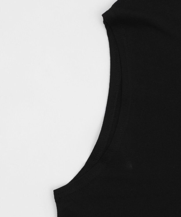 WEGO 【ユニセックス着用ITEM/MLサイズ展開/綿100%】スリーブレスコットンT ブラック