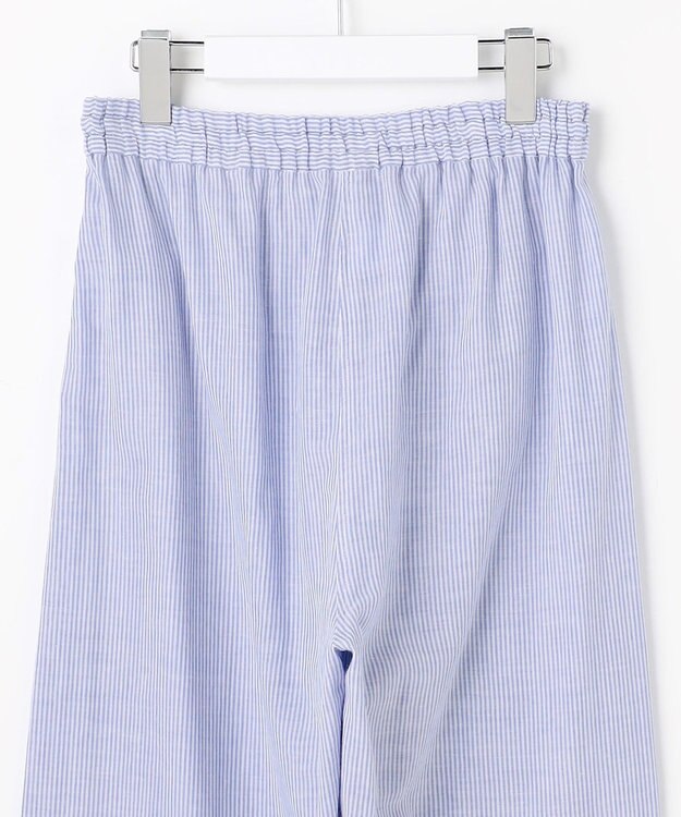 自由区 【WEB限定】オーガニックコットンパジャマ ブルーストライプ×イエロー