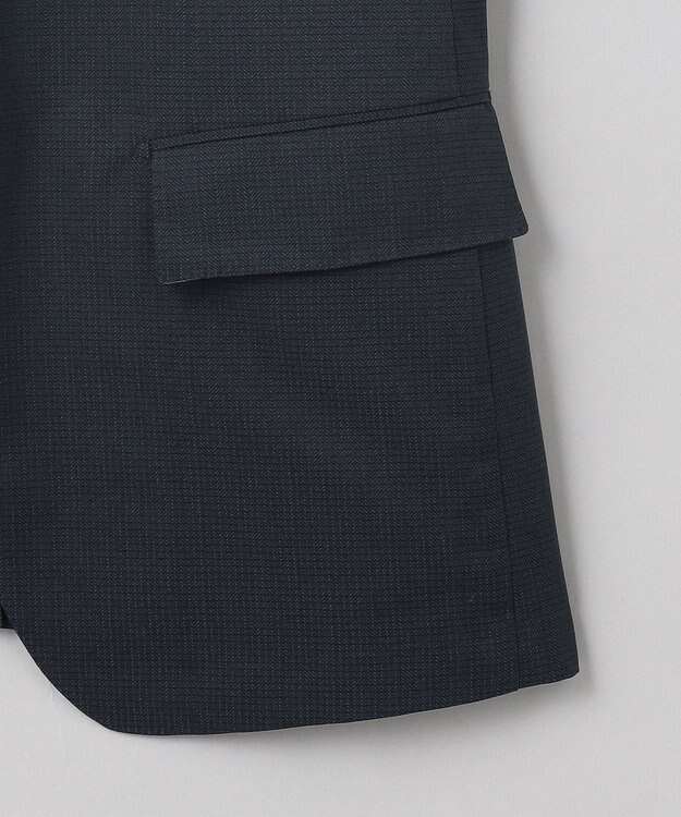 GOTAIRIKU 圧倒的清涼感・８つの夏機能【接触冷感/通気性/軽量/撥水…等】クールドッツ セットアップジャケット_ヘリンボーンプリント（25年モデル） ネイビー_ヘリンボーン柄